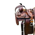 thumbnail image 3 of Resistance Western Horse Pleasure Adult Saddle with Floral Tooled - Genuine Leather 15" 16" 17" 18" & 20" With Free Tack Set, 3 of 7