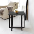 thumbnail image 2 of Armen Living Logan Contemporary End Table with Black Iron Finish and Grey Wood Top, 2 of 2