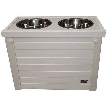 New Age Pet Habitat-n-Home Piedmont Raised Double Diner/Pantry Pet Feeder