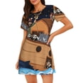 thumbnail image 1 of Disketp Ocean Scene with Noah's Ark para Camisón Corto de Manga Corta para Mujeres, Camisón Cómodo con Escote Redondo, Bonito y Confortable, 1 of 6
