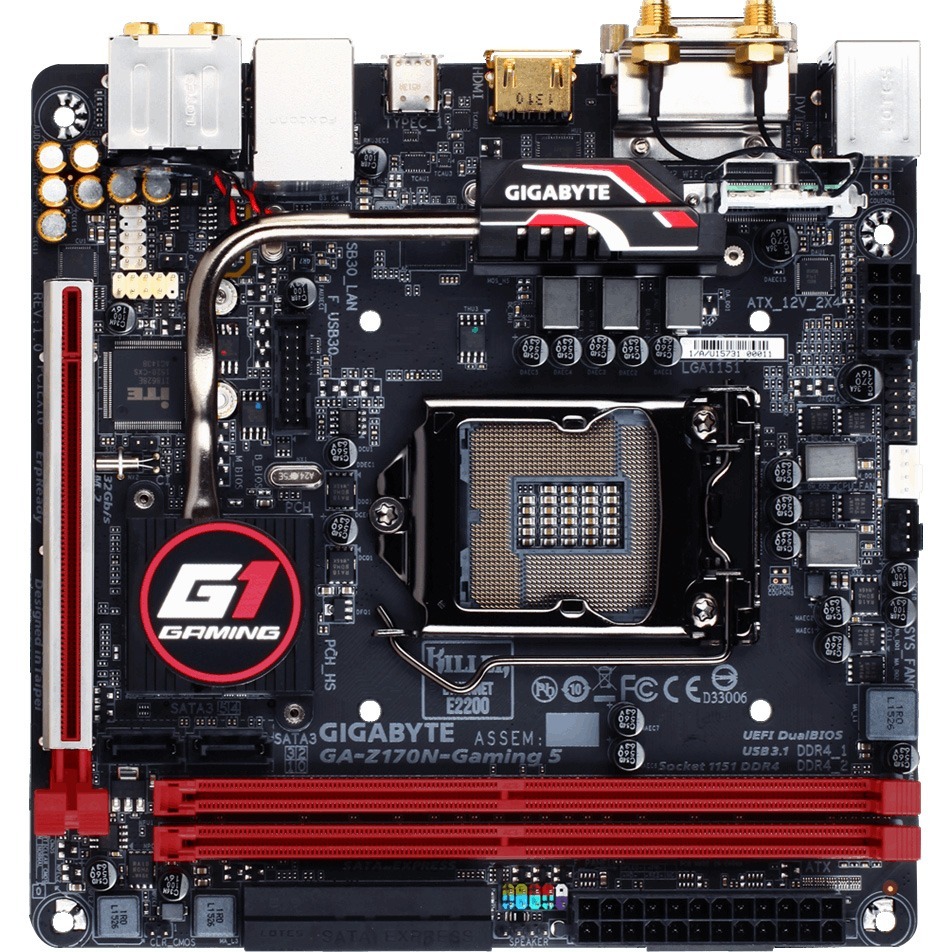Gigabyte LGA1151 Intel Z170 MiniITX DDR4 Motherboards GAZ170NGaming 5