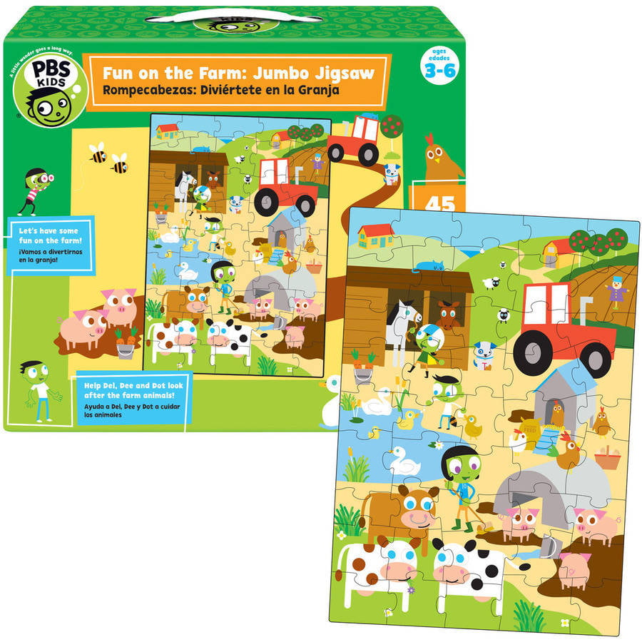 PBS Kids Fun on The Farm Jumbo Jigsaw Puzzle 45 Piece