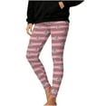 thumbnail image 2 of Fengqque Women's Christmas Stripe Printed Fashionable Elastic Leggings Fitness Running Casual Pants Yoga Pants Pink XXXL(XXXL), 2 of 9