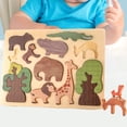 thumbnail image 1 of Rompecabezas De Animales De Madera, Juguetes De Coordinación Mano Para Edades De 2 A 4 Años Hugo Juguetes de rompecabezas, 1 of 9