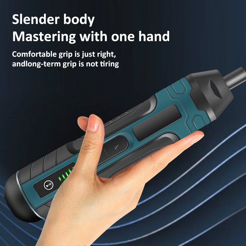JENABOM 21 in 1 Electric Cordless Screwdriver, 3.6V Rechargeable Power Screwdriver, 5N.m Max Torque, 4-Gear Torque, LED Light, for DIY Repair