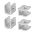 thumbnail image 4 of Unique Bargains 8mm Thickness Glass Shelf Rectangle Clip Clamps Bracket Support 4 Pcs, 4 of 4