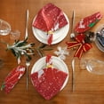 thumbnail image 4 of GZHJMY Merry Christmas Winter Cloth Napkins Washable Reusable Polyester Dinner Napkins 20 x 20 Inch for Home Weddings Parties Holiday Table Napkins Set of 4, 4 of 7