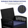 thumbnail image 5 of Patio Furniture Set on Sale, 4 Pieces Outdoor Rattan Conversation Sofa Set, All-Weather Wicker Patio Sets, Cushioned Sofa and Coffee Table for Garden Deck Courtyard, Nevy, 5 of 10