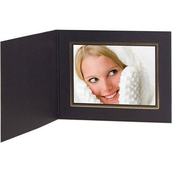 Tap Photo Folder Frame Buckeye Ebony/Gold 7x5 - 25 Pack