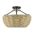 thumbnail image 4 of Golden Lighting Hathaway 3-light Semi-Flush Mount in Matte Black, 4 of 4