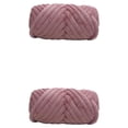 thumbnail image 3 of Ounissouiy 500G Terciopelo Voluminoso Hilo Grueso Brazo Tejer Cojín Manta Tejer Tiro Rosa Oscuro 500g Rosa oscuro 500g 2Conjunto, 3 of 6