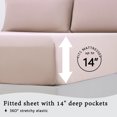 thumbnail image 4 of Ensemble de draps en microfibre ultra-douce prélavée Mainstays, Twin-XL, Rougeur rosée, 3 pièces, 4 of 9