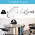 thumbnail image 3 of czcpp-Compatible with Rival Crock Pot Replacement Lid Parts Pan Lid Replacement Handle, Heat Resistant Pot Knob for Glass, Steel Lids, Easy Grip Lid Handle (1 Pack), 3 of 4