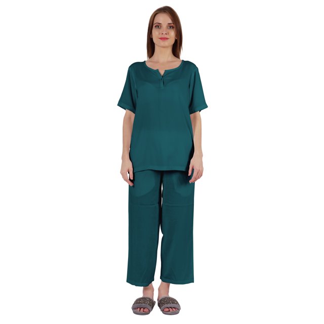 Inkmeso Ensemble de Pyjama à Manches Courtes pour Femmes T-Shirt Henley & Ensemble de Pyjama