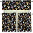 thumbnail image 4 of Mushroom Kitchen Curtain and Valances Set 3 Pack Farm Short Curtain Sets Living Room Bedroom Office Cafe Home Decor Accessories Window Treatments Drapes Tiers, 4 of 6