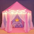 thumbnail image 2 of 55" X 53" Princess Tent for Kids - Includes Star Lights, Kids Play Tent Fairy Large Pink Playhouse Christmas Birthday Gift, 2 of 11