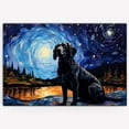 thumbnail image 3 of Cirnecodell Dog Canvas Van Gogh Starry Night Wall Art Gifts Canvas Wall Art Frame Music Artist Customized Canvas Framed Photo Art Work For The Bedroom(Gifts For Dog Lover ), 3 of 6