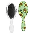 thumbnail image 2 of Avocado Pattern Hair Brush - Lightweight Detangling Brush for Frizz Control & Shine, Durable Design, 2 of 5