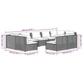 thumbnail image 4 of vidaXL 9 Piece Garden Lounge Set with Cushions Black Poly Rattan, 4 of 4