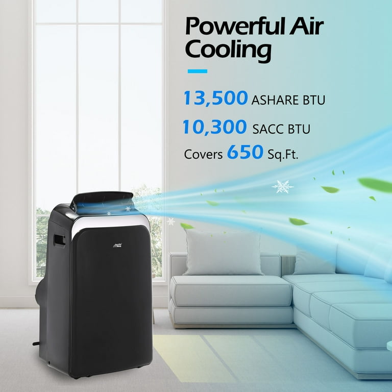 Arctic King 13,500 BTU Portable AC with Dehumidifier, Remote