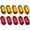 Amber, Red, variant on 10-Pack 2.5-Inch Amber & Red 2-Diode LED Trailer Side Marker Lights, Waterproof Oval Signal Running Lights for Truck, Boat, RV