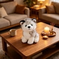 thumbnail image 4 of Husky Plush Toy 9.4 Inch Soft Cotton Stuffed Husky Dog Doll Cute Wolf Plushie Gift for Kids Dog Lovers Removable Washable, 4 of 6