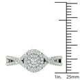 thumbnail image 4 of 1/2 Carat T.W. Diamond Criss-Cross Shank Halo Cluster 10kt White Gold Engagement Ring, 4 of 4