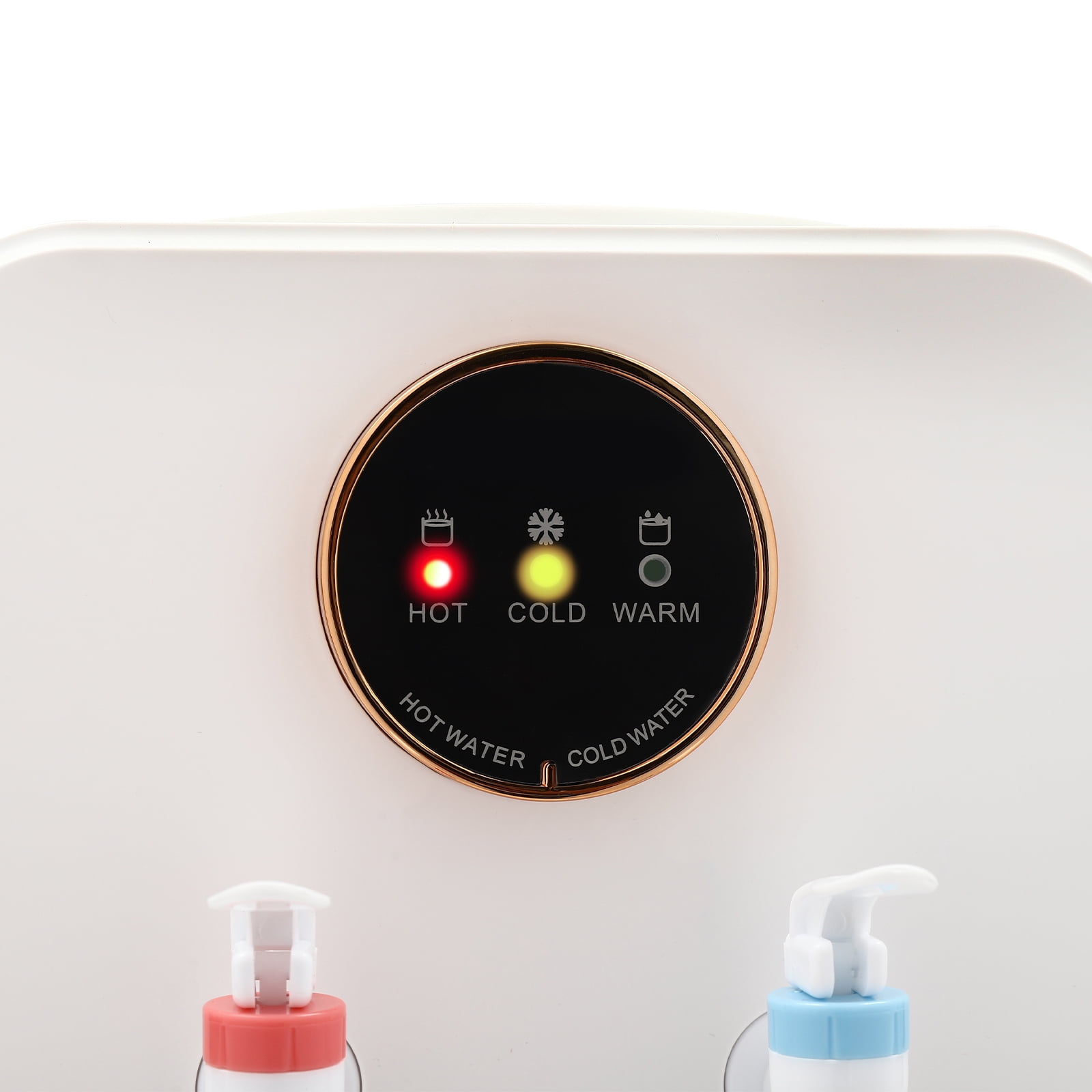 Miumaeov Desk Water Dispenser Countertop Bottleless Water Dispenser, Top Loading Water Cooler Dispenser for 1.19 to 4.99 Gallons, Hot/Cold Water Dispenser 3 Temperature Settings