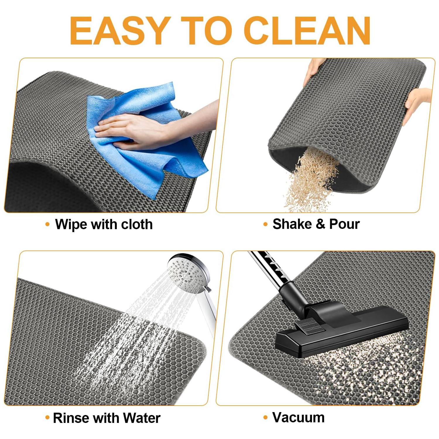 BN-LINK 17" x 23" Cat Litter Mat, Honeycomb Double Layer photo 5