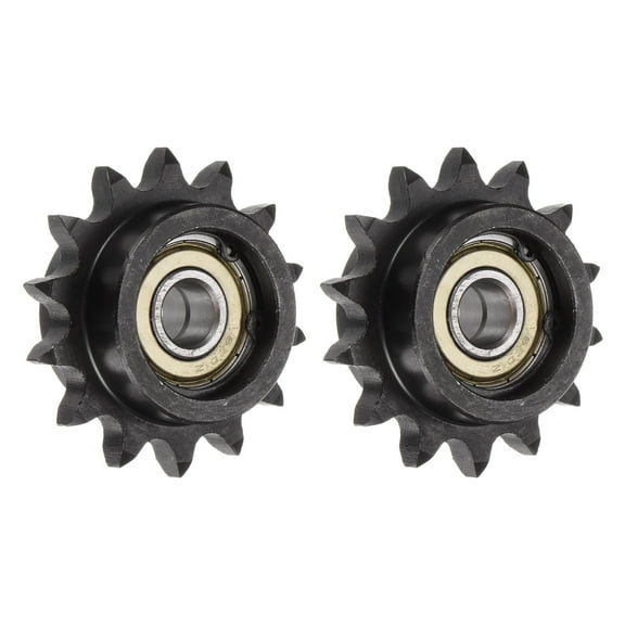 2 Pcs ANSI #40 Roller Chain Idler Sprocket 12mm Bore, 1/2" Pitch, Hardened 14 Teeth Tensioner Sprocket
