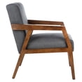 thumbnail image 5 of SAFAVIEH Olyvar Modern Style Wood Arm Accent Chair, Dark Grey, 5 of 11