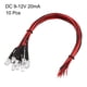 thumbnail image 2 of Bombilla LED preconectada - DC 9-12V 20mA - Lámpara de bulbo amarilla preconectada (10PCS), 2 of 4