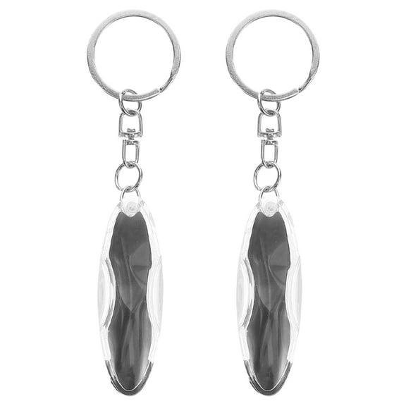 WEUVEB Car Static Keychain Static Remover Keychain Resin Black Keychains Portable Design 2Pcs