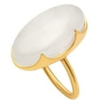 thumbnail image 3 of 18K Gold Over Brass Natural Selenite - Brazil Ring s.9 Jewelry RM-1747 TGR1014_A_9, 3 of 6