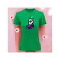 thumbnail image 1 of Playera Blusa De Puño Levantado Con Un Pañuelo Dia De La Mujer Color Verde Talla Mediana Marca Emil SaEs, 1 of 4