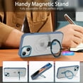 thumbnail image 2 of for iPhone 14  Case, iPhone 13 Case with Invisible Stand [Compatible with Magsafe], Full Body Protective Cover Slim Shockproof Kickstand Phone Case for Apple iPhone 13/14 6.1", Blue, 2 of 16
