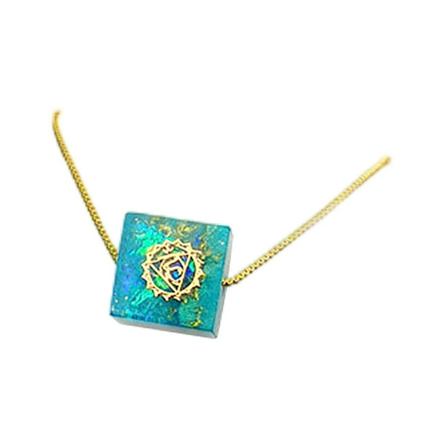 Collar, cubo de siete chakras, piedra de energía , espíritu de Sunnimix Colgante colgante