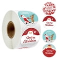 thumbnail image 1 of WIFKLSIIPG 1.5 Inch Round Natural Roll Baked with Christmas Stickers / 500 Labels Per Roll, 1 of 5