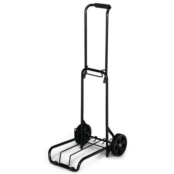 Protege Metal Folding Luggage Cart, Black, 39" x 13" (15" Platform), 3lbs Empty, 75lb Capacity