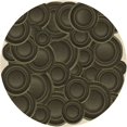 thumbnail image 1 of Ahgly Company Tapis Rond Lavable en Machine Intérieur Transitionnel Gris Minuit, 8 Pieds Rond, 1 of 7