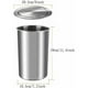 thumbnail image 2 of Bote de basura empotrado redondo con tapa según el plano de uso - Bote de basura de acero inoxidable con tapa integrada - Para cocina, baño, encimera tapa de acero inoxidable 340, 2 of 5