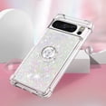 thumbnail image 5 of Funda para Google Pixel 8 Pro 5G con Brillo Líquido Flotante, Purpurina, Parachoques y Anillo Giratorio Soporte, 5 of 5
