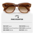 thumbnail image 3 of Ray-Ban RB2186 STATE STREET Square Shaped Non-Polarized Sunglasses for Men & Women - Includes Official RAYBAN Eyewear Kit - Ideal Formal & Casual Wear Sunglasses - Clear & Brown Lens, 3 of 7
