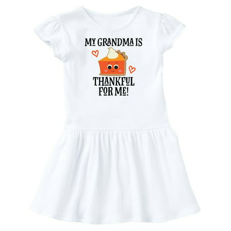 Thanksgiving Grandma Thankful for Me Baby Gift Toddler Dress