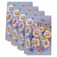 thumbnail image 2 of Watercolor Flowers Kitchen Towels Set of 4, Farmhouse Spring Botanical Daisy Plants Absorbent Dish Towels for Kitchen, Microfiber Hand Towel, Quick Drying Tea Towel for Cleaning Decorative Dishcloths, 2 of 7