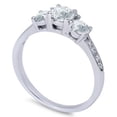 thumbnail image 2 of Pompeii 1 1/4ct Three Stone Round Diamond Engagement Ring 14K White Gold (H,SI2), 2 of 2