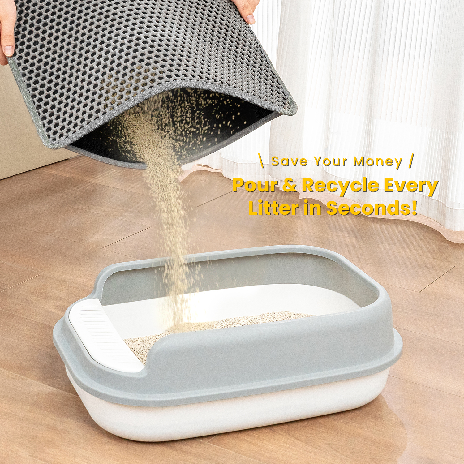 Conlun Cat Litter Mat, 23" x 17" Honeycomb photo 6