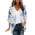 thumbnail image 2 of Cárdigan de manga larga para mujer, blusa informal estampada con bolsillo, abrigo tipo cárdigan para mujer, 2 of 5