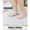 thumbnail image 4 of HITSLAM Shower Mat Non Slip,21x21 Bathtub Mat with Suction Cups and Drain Holes,Machine Washable Bathroom Shower Stall Floor Mat,Soft on Feet,White, 4 of 7