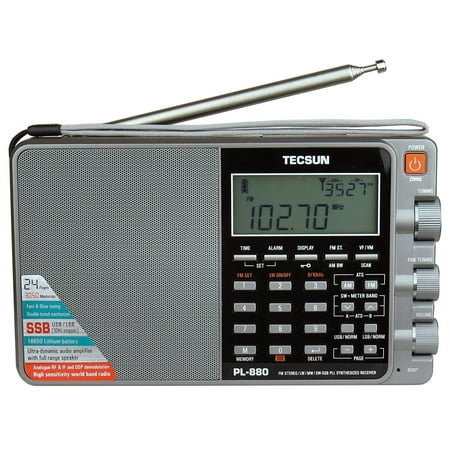 Tecsun PL880 Portable Digital PLL Dual Conversion AM/FM, Longwave & Shortwave Radio with SSB (Single Side Band) Reception - (Best Tecsun Shortwave Radio)